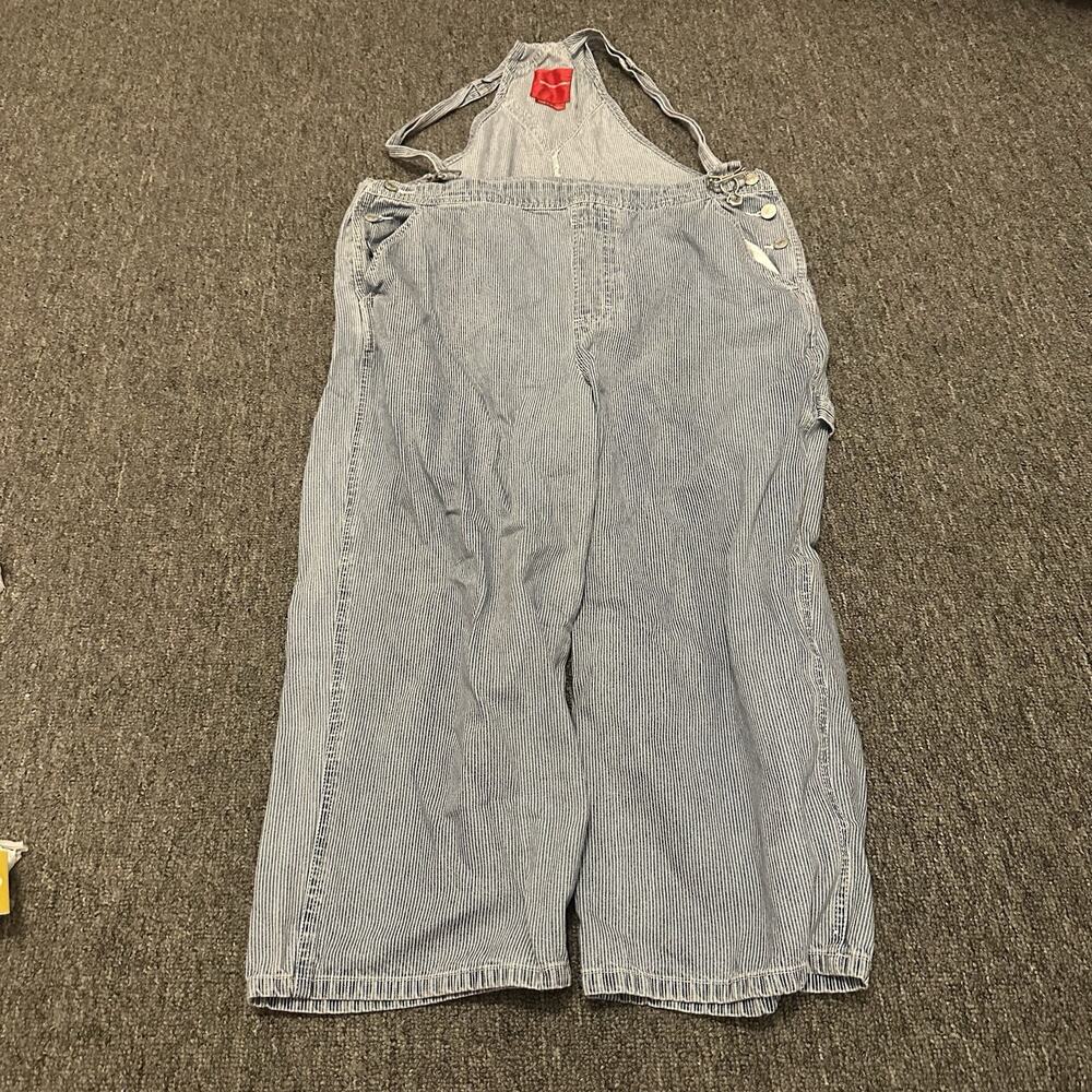 Vintage Y2K Gloria Vanderbilt Light Blue Denim Cropped Overalls Size Large